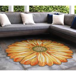 Liora Manne Frontporch Sunflower Round Area Rug