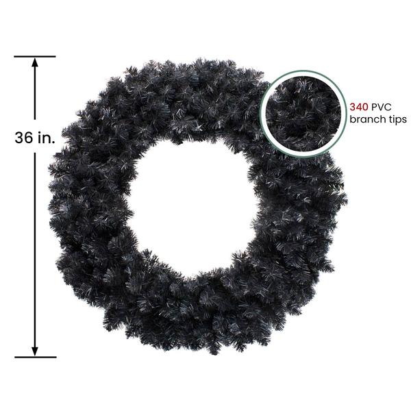 Northlight Seasonal 36in.Black Colorado Spruce Wreath