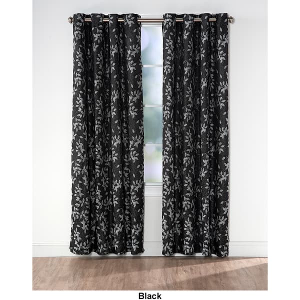 Vine Scroll Jacquard Grommet Curtain Panel