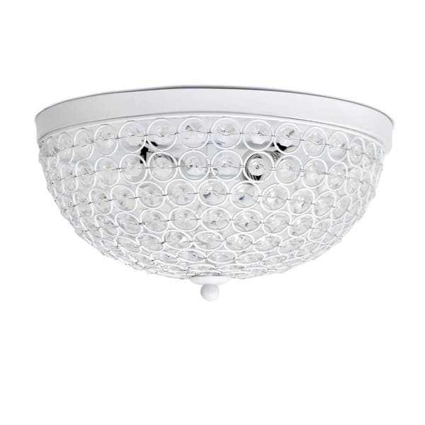 Lalia Home Crystal Glam 2 Light Ceiling Flush Mount Fixture