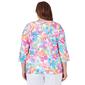 Plus Size Alfred Dunner Paradise Island Floral Butterfly Tee - image 2