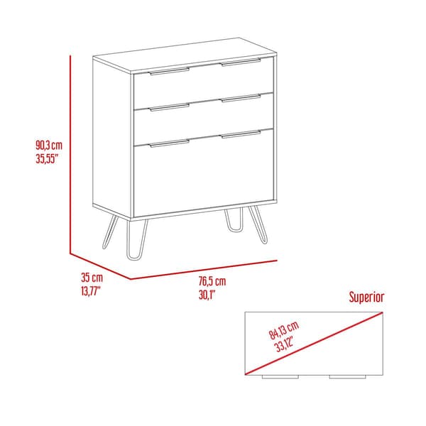 FM FURNITURE Praga Light Oak Dresser