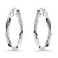 Designs by FMC 3mmx25mm Textured & Polished Twist Hoop Earrings - image 1
