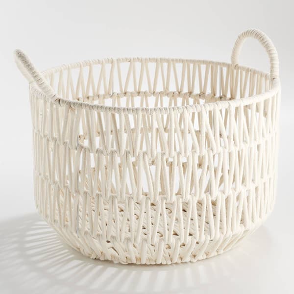 Heritage XL Open  Weave Round Chunky Cotton Tote - image 