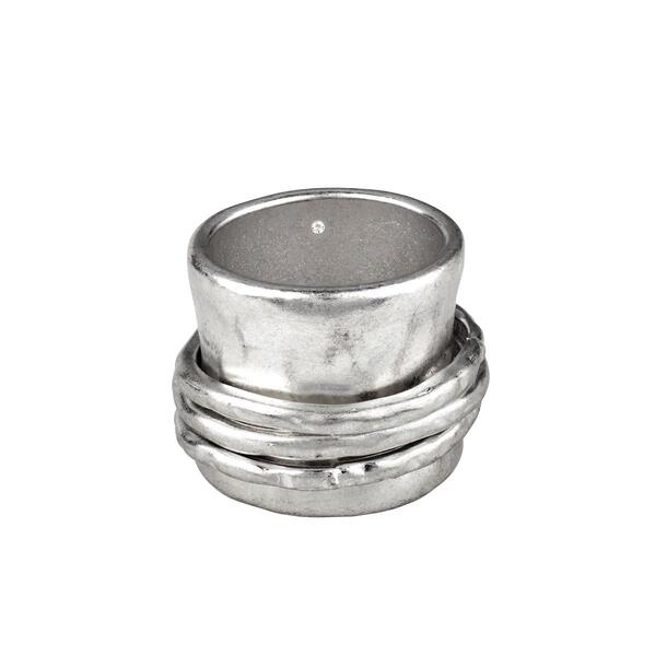 Roman Bella Uno Silver-Tone Ring - image 