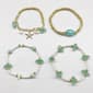 Ashley Cooper(tm) Aqua Resin Beaded 2 Row Stretch Bracelet - image 1