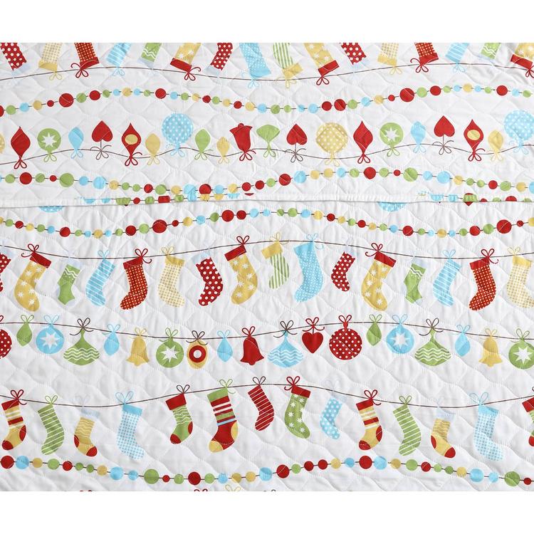 Spirit Linen Home™ Holiday Colorful Christmas Quilt Set