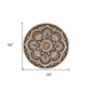 HomeRoots Traditional Black Flower Blossom Round Area Rug - image 3