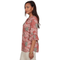 Womens Ruby Rd. Sedona Escape Tropical Burnout Henley Blouse - image 4