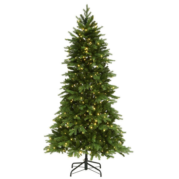 National Tree 7.5ft. LED Green Spruce Christmas Tree - image 