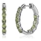 Gemstone Classics(tm) 4x3mm Oval Peridot Inside Out Hoop Earrings - image 1