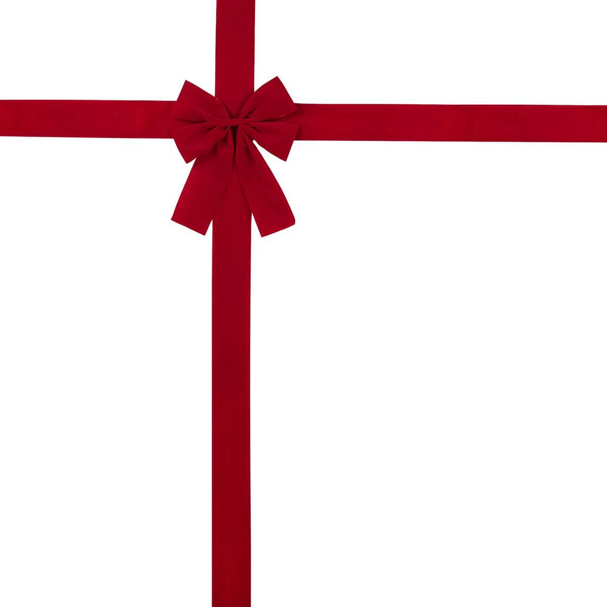 Northlight Seasonal 14in. Classic Red Velvet Christmas Door Bow