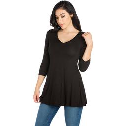 Womens 24/7 Comfort Apparel V-Neck Tunic