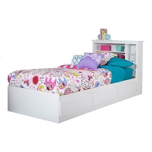 South Shore Vito Twin Bookcase Headboard - White