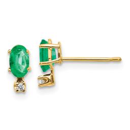 Gemstone Classics(tm) 14kt. Yellow Gold May Stud Earrings