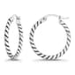Designs by FMC Sterling Silver Round Twisted Hoop Earrings - image 2