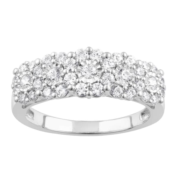 Nova Star(R) White Gold Lab Grown Diamond Engagement Ring