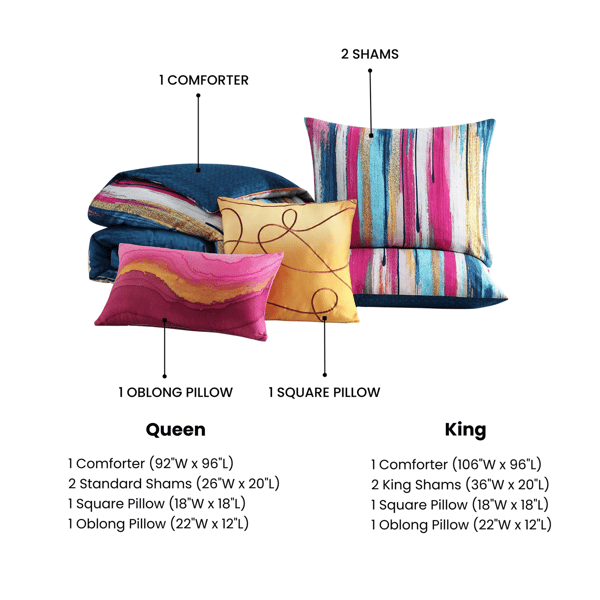 Bebejan® Modern Palette 100% Cotton Sateen 5pc. Comforter Set
