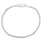 Sterling Silver Diamond Cut Rope Chain Bracelet - image 1