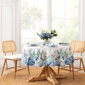 Threadmade Hydrangea Bloom Floral Double Border Tablecloth - image 2