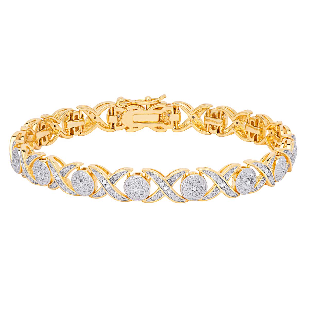 Gianni Argento 1/4ctw. XO Link Bracelet