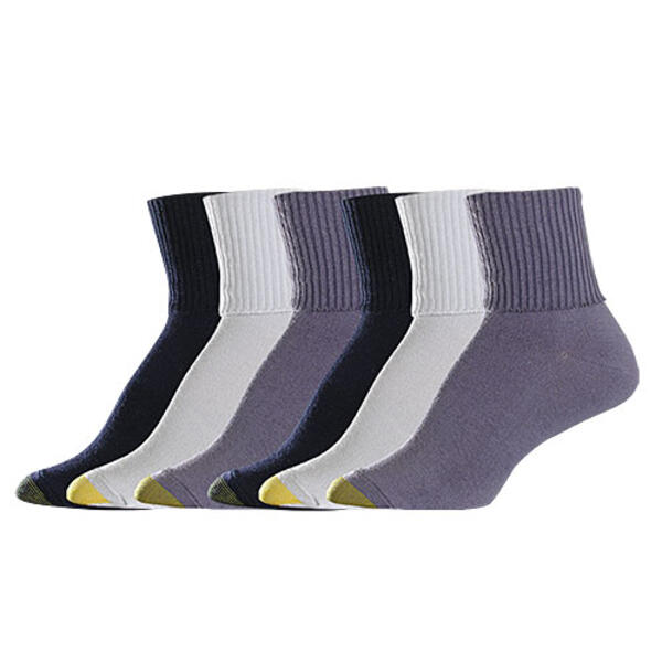 Womens Gold Toe&#174; 6pk. Turn-Cuff Quarter Socks