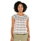 Plus Size Architect(R) Cap Sleeve Plaid A-Line Blouse - image 1