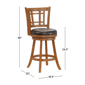 HH2 Home Fairfox Wood Counter Height Swivel Stool - image 6