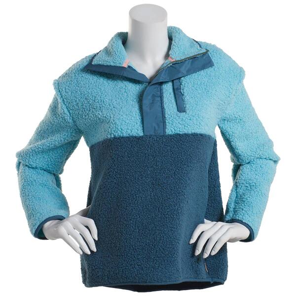 Womens Avalanche Fleece Brushed Back Teddy Half Zip Pullover - image 