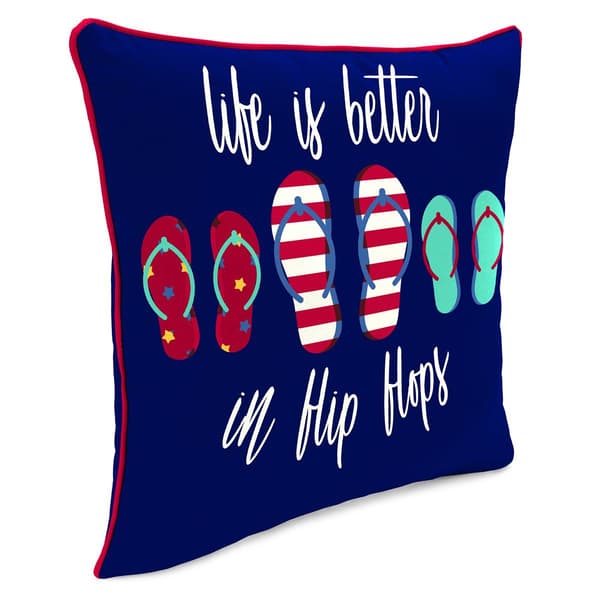 Jordan Manufacturing Flip Flops Outdoor Throw Pillow