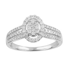 Nova Star&#40;R&#41; Sterling Silver Lab Grown Diamond Bridal Ring Set