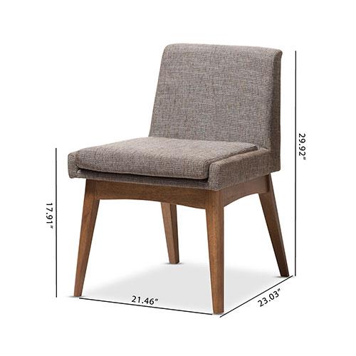 Baxton Studio Nexus 2pc. Upholstered Dining Side Chair Set