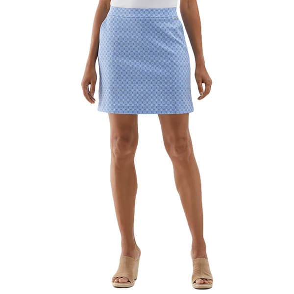 Womens Rafaella&#40;R&#41; Tile Print Stretch Skort with Pockets