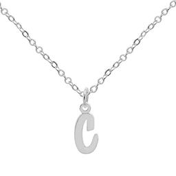 Marsala 18in. Sterling Silver Letter C Initial Pendant Necklace