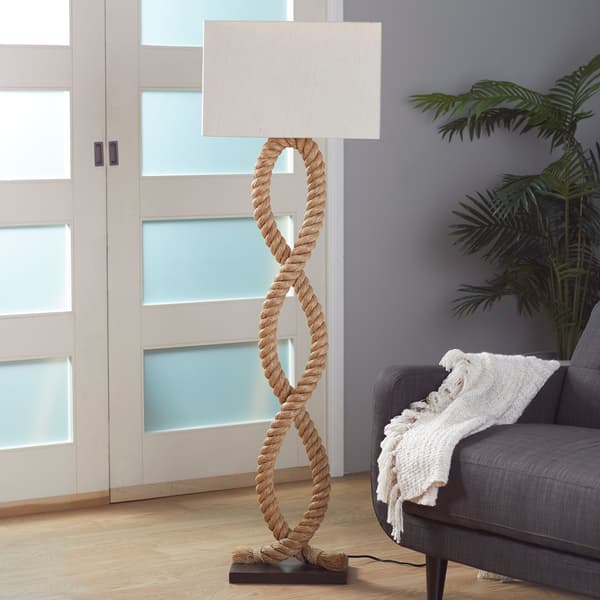 9th & Pike® Brown Coastal Rustic Floor Lamp
