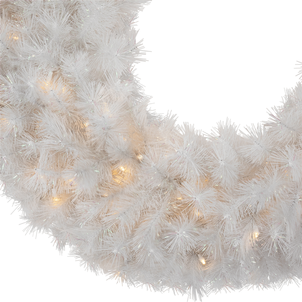 Northlight 36in. LED White Alaskan Pine Christmas Wreath
