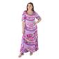 Plus Size 24/7 Comfort Apparel Abstract Print Maxi Dress - image 1
