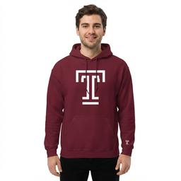 Mens Temple University Big Mascot Hoodie