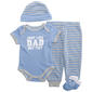 Baby Boy (NB-9M) Baby Essentials Like Dad 4pc. Bodysuit Pants Set - image 1