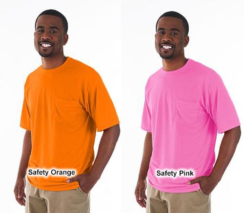 Gildan Mens Ultra Cotton T-Shirt, S, Safety Pink