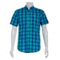 Mens Chaps Short Sleeve Stretch Button Down Shirt - Sea Green - image 1