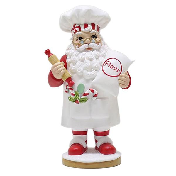 Resin Santa with Chef Hat - image 