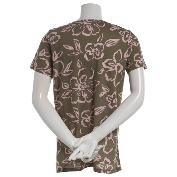 Womens Architect® Short Sleeve V Neck Abstract Floral Tee