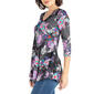 Womens 24/7 Comfort Apparel Paisley 3/4 Sleeve Tunic - image 3