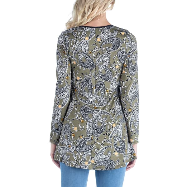 Womens 24/7 Comfort Apparel Paisley Maternity Tunic Top