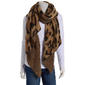 Womens Renshun Leopard Blanket Scarf with Noodle Fringes - image 2
