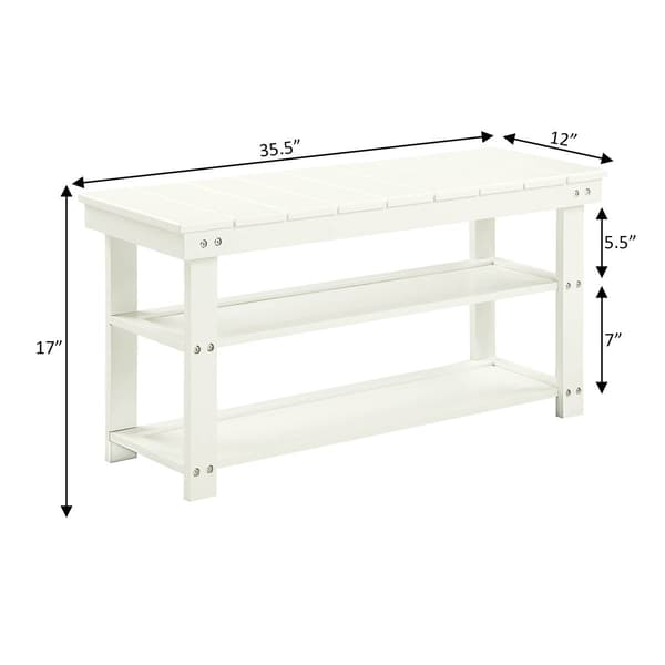 Convenience Concepts Oxford Utility Mudroom Bench
