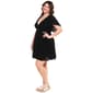 Juniors Plus Angie Solid Twist Front Eyelet A-Line Dress - image 4