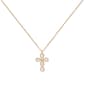 Beautiful Blessings Gold-Tone Mother of Pearl CZ Cross Necklace - image 2