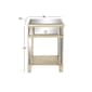 9th & Pike® Beige Wood Glam Inspired Accent Table - image 4
